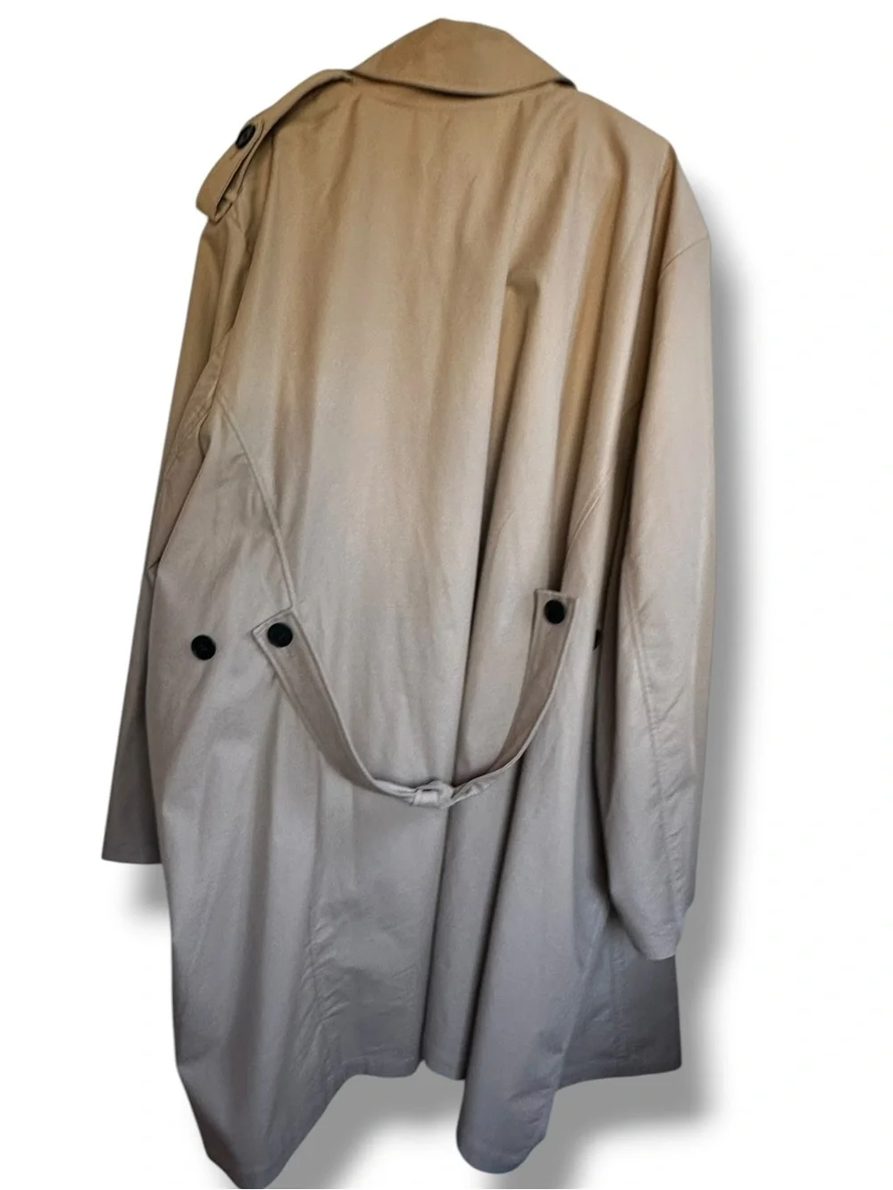Universal Standard Double Breasted Trench Coat Tan Long Line Size 4XL 38-40